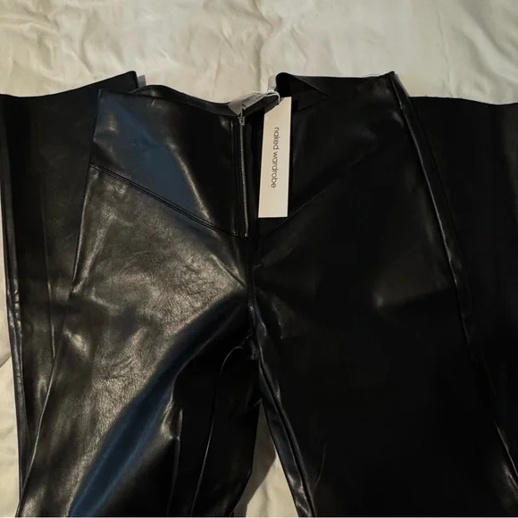 Naked Wardrobe Black Faux Leather Pants - Picture 4 of 4